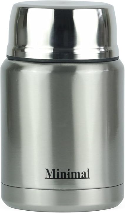Minimal 真空绝缘不锈钢食品罐保温容器 配有零食隔层和折叠勺 防漏经典17ounce Fj 亚马逊中国 厨具