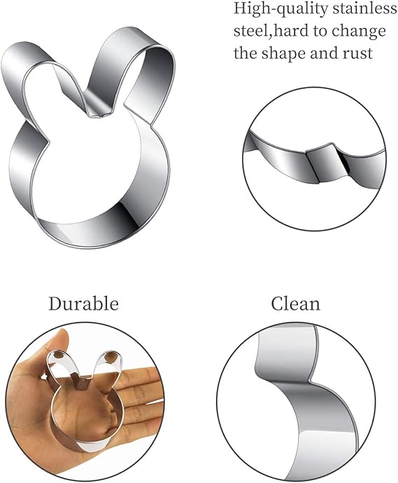 饼干切割机 9 件复活节饼干切割器套装 兔子 小鸡 十字架 鸡蛋 花朵 胡萝卜 蝴蝶不锈钢饼干切割器形状派对用品 M 厨具 亚马逊中国