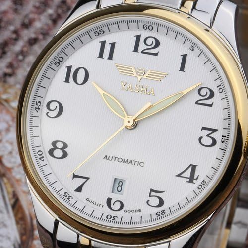 yasha雅莎瑞士新款全自动机械手表男士腕表夜光防水商务精钢男表