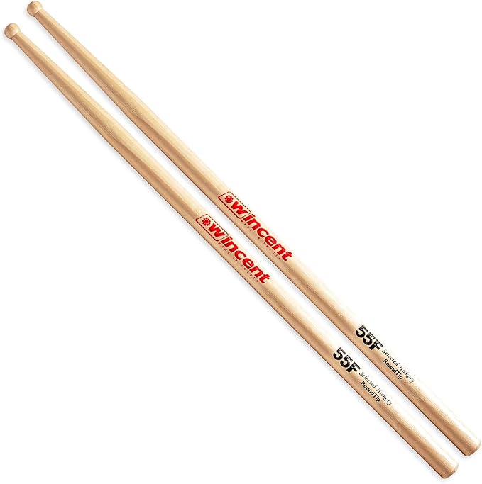 wincent drumsticks (hickory/round 棒w-55frt 55frt 【406mm×14.