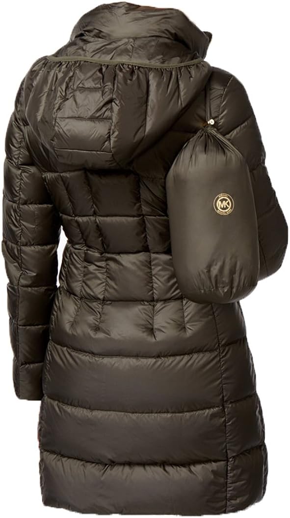 michael kors 迈克高仕 连帽轻质可压缩羽绒服, 黑色//白色, 小号 : 