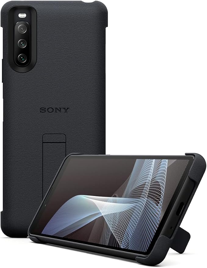 时尚保护套,带底座,适用于 xperia 10 iii,黑色