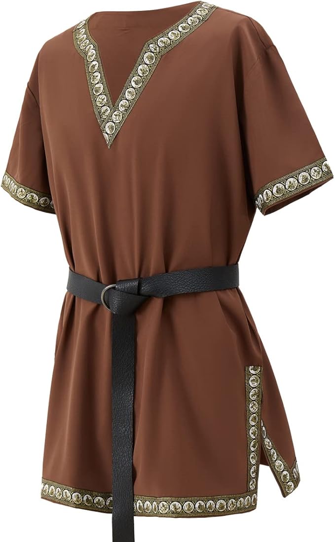 whatafit viking pirate 束腰外衣男式中世纪衬衫文艺