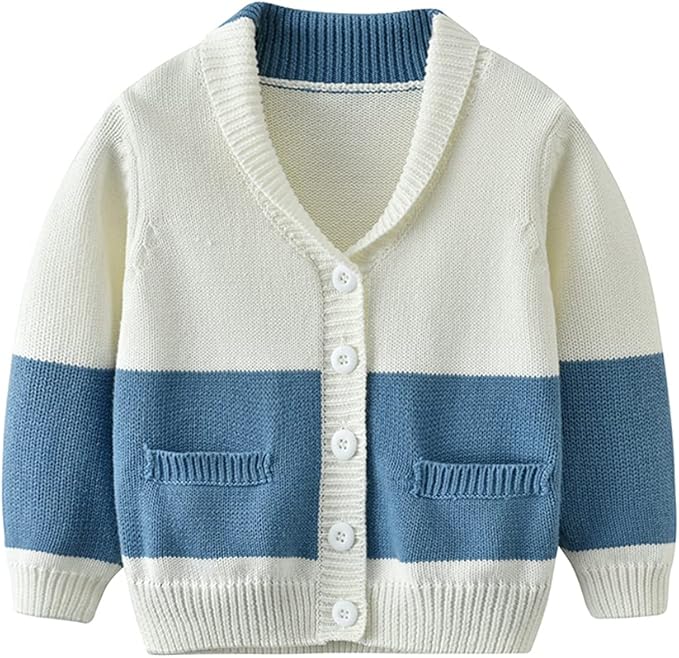vivobiniya 儿童男孩针织毛衣幼儿婴儿长袖开衫男孩外套儿童外套