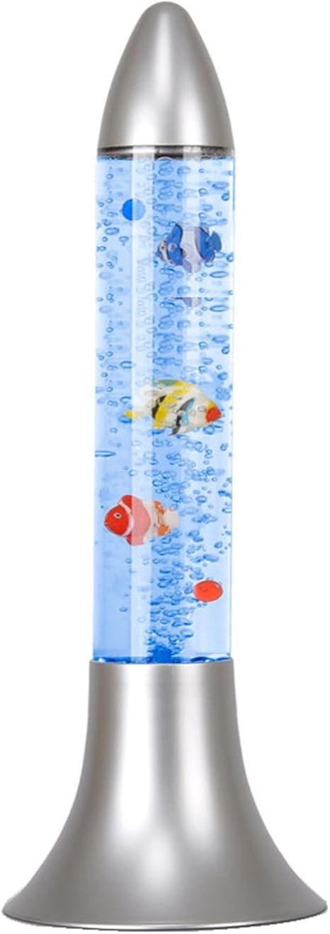Sohler 变色电池供电led 新奇火箭气泡鱼水管心木灯台运动熔岩灯风格水族箱塔 亚马逊中国 家居装修