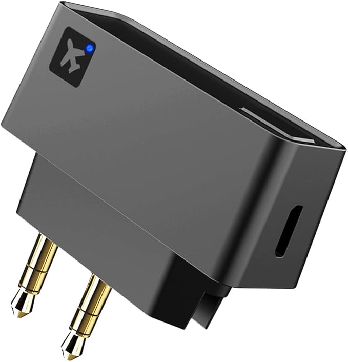 ziocom 蓝牙飞行发射器,无线蓝牙音频适配器,带双 3.