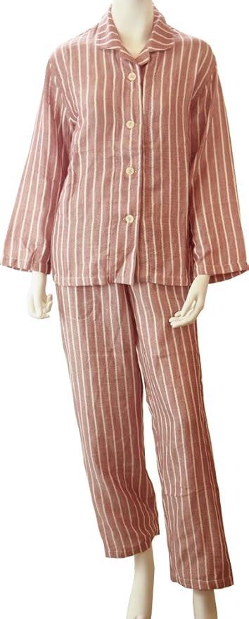 棉花糖宽条纹女士睡衣红色s 身長154 162 着丈64 身丈49 裄丈71 ウエスト64 パンツ丈92 Rpz S R Uchino 内野 价格报价图片