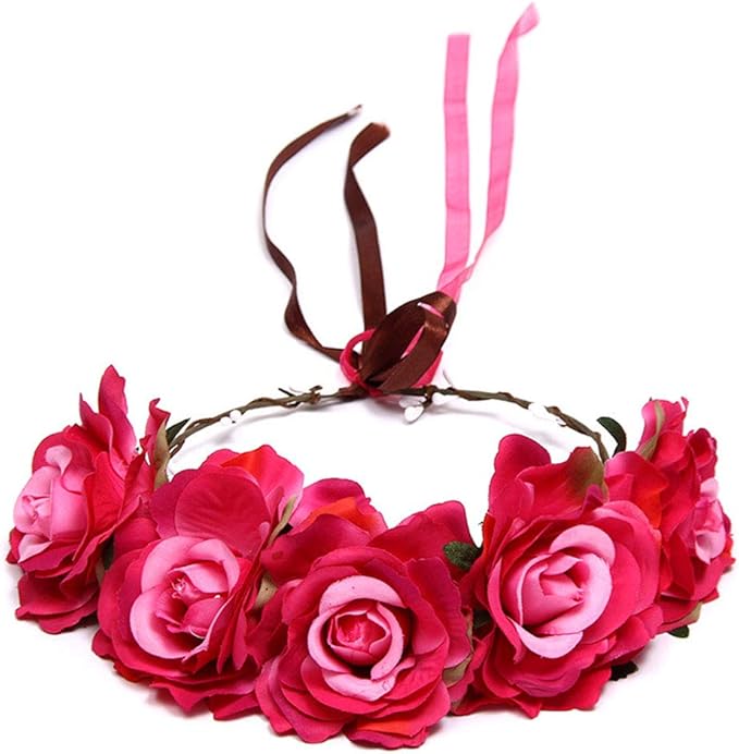 love sweety 玫瑰花头带花卉皇冠花环花环