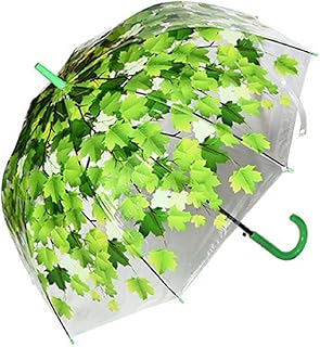 zmgmsmh 季节叶子伞透明泡泡伞圆顶伞伞透明塑料
