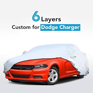 车罩兼容 2006-2022 道奇充电器 6 层全天候防水太阳雨紫外线防尘户外