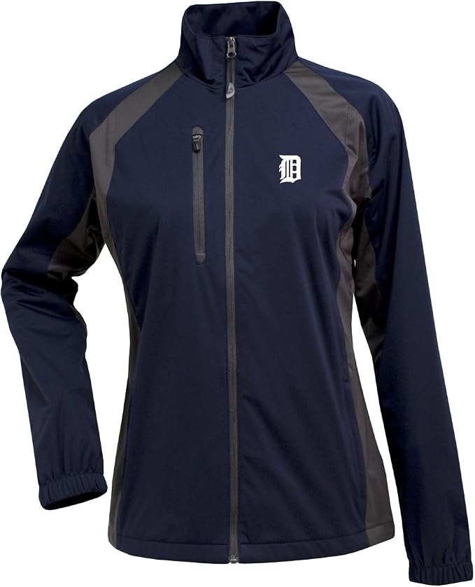 mlb 底特律老虎队女式文艺外套 *蓝/金属色 大 : 亚马逊中国: 服饰