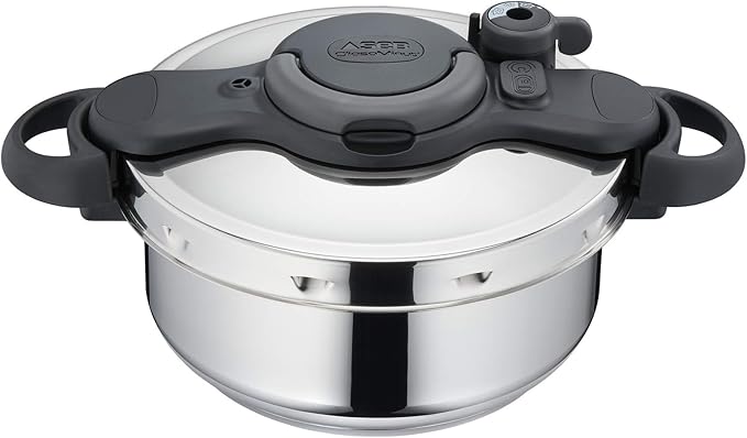 seb clipsominut duo gourmet 高压锅,5升,不锈钢,适用于所有炉灶类型