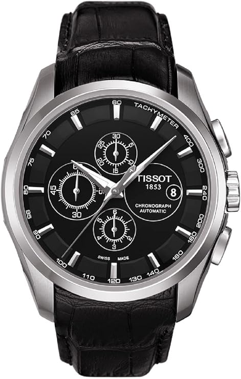 tissot 天梭 瑞士品牌 库图系列三眼计时机械手表 男士碗表  t035.