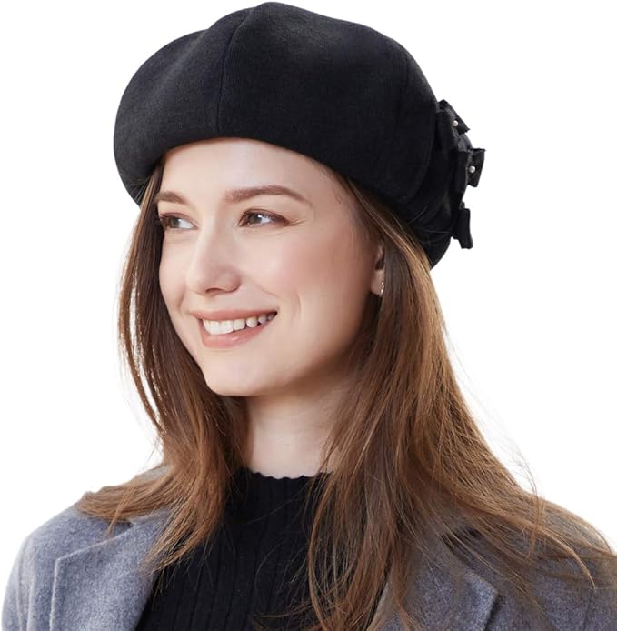 677888女士贝雷帽秋冬韩式时尚英国冬季学生八边形帽