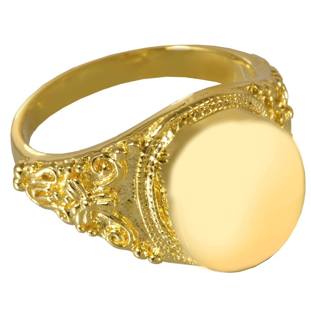 Memorial Gallery 2004yg-11 Round Ring 14K Solid Gold (4-5 Weeks Allowed) Nursing Pet Jewelry, Size 11