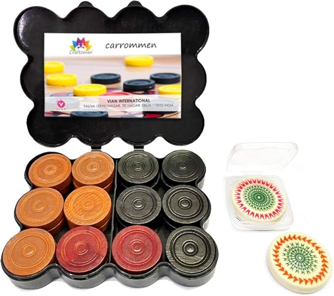 craftsman carrom 硬币套装 24 个硬币 适合冠军 carrom 硬币   2 个