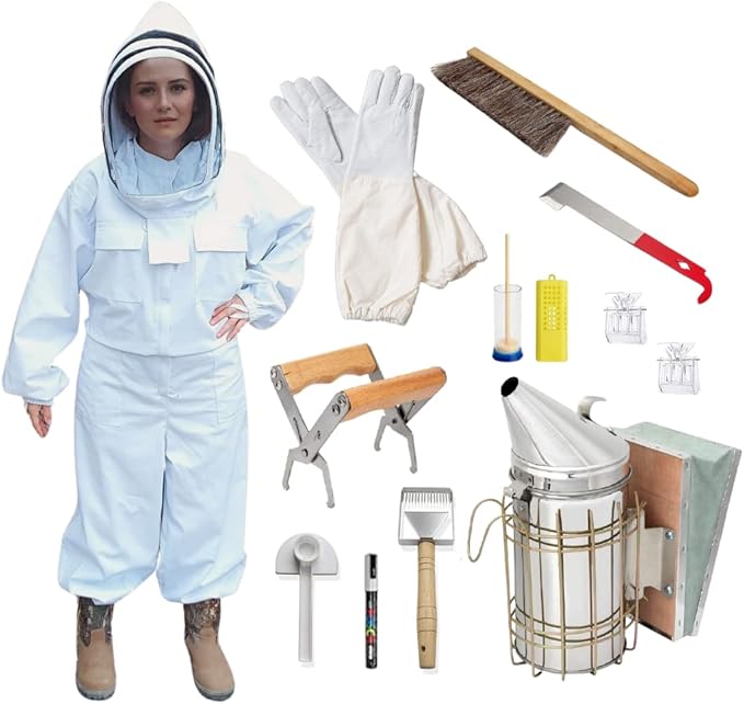 regiva 养蜂用品 - 养蜂工具套件 - 豪华养蜂人入门套装 - 养蜂套装