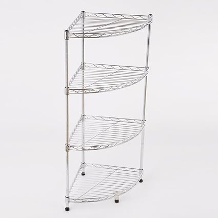 Linear Space 好空间浴室置物架卫生间收纳整理架防锈转角扇形角架层架三角架子中管长35宽35高80四层 Linear Space 好空间 价格报价