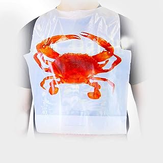 the bakers pantry 一次性螃蟹围嘴塑料成人海鲜围嘴(12 个装)