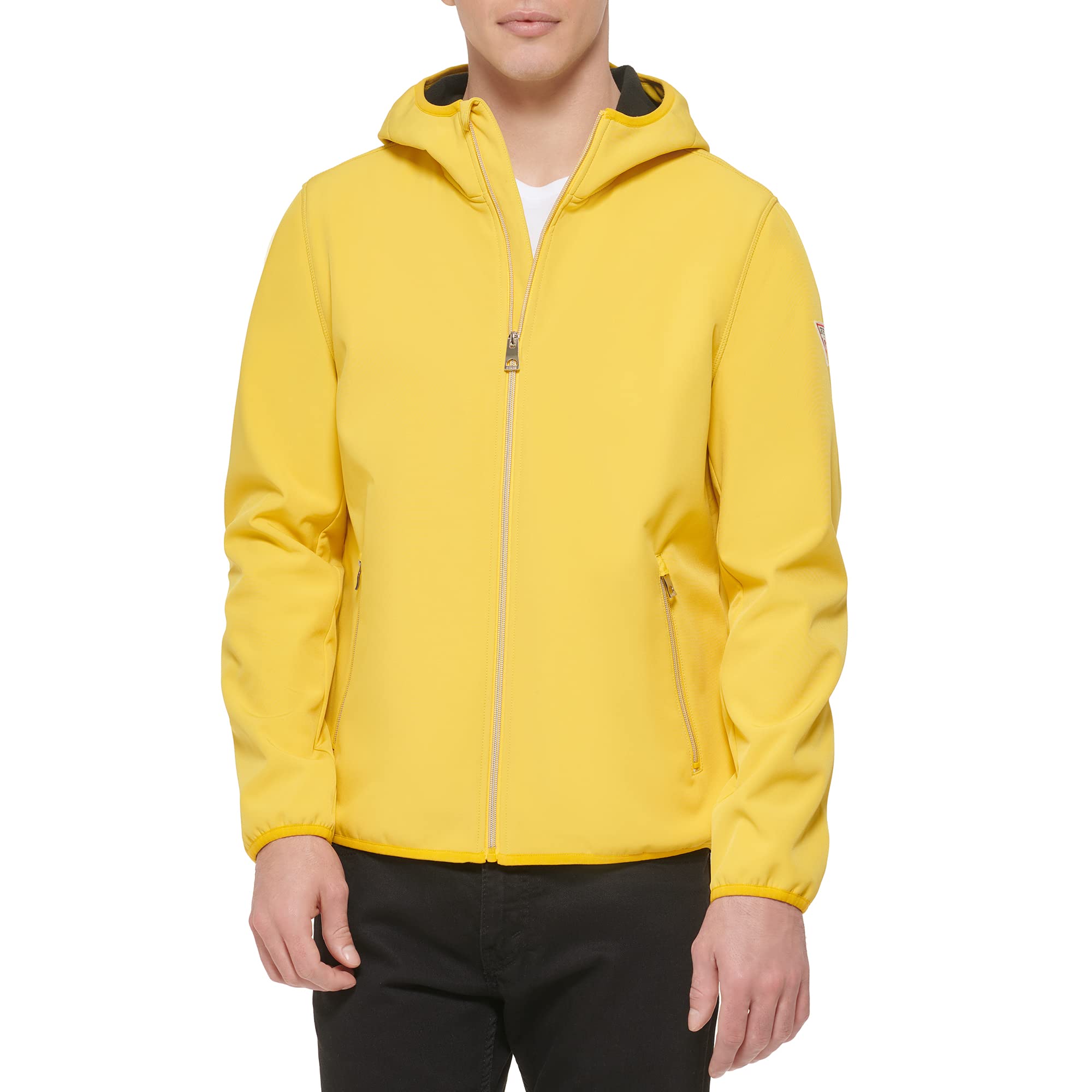 GUESS men's soft-shell long-sleeved hooded jacket
