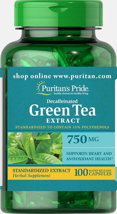 puritan's pride 普丽普莱 脱咖啡因绿茶标准化提取物 750 mg