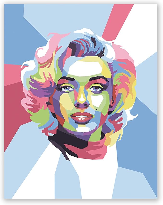 玛丽莲·梦露海报 – 流行艺术肖像打印 – 家居墙饰(11x14)