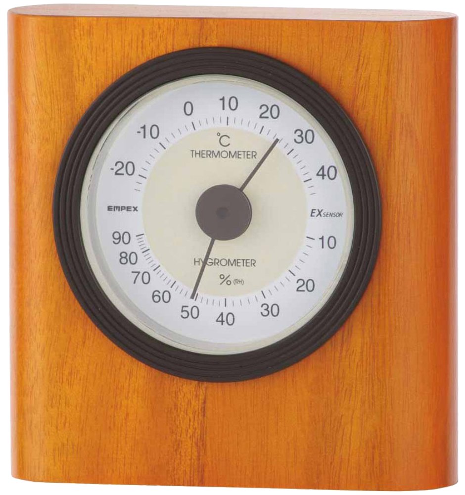 EMPEX Meteorometer Temperature hygrometer Yeast hygrometer placed with brown TM-642 made in Japan