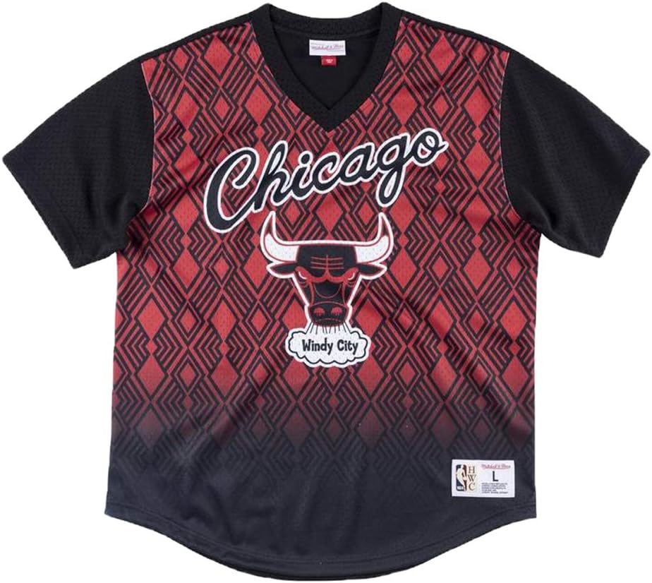 mitchell & ness 男式芝加哥公牛队球衣 * 涤纶 mspomg18044 红色(xl