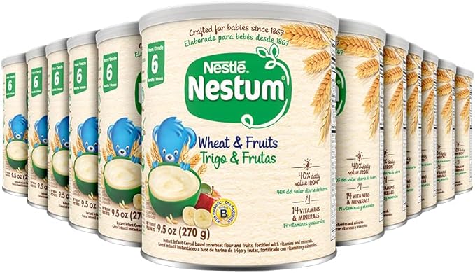 gerber 嘉宝 nestle 雀巢 nestum 小麦水果谷物米粉,12件