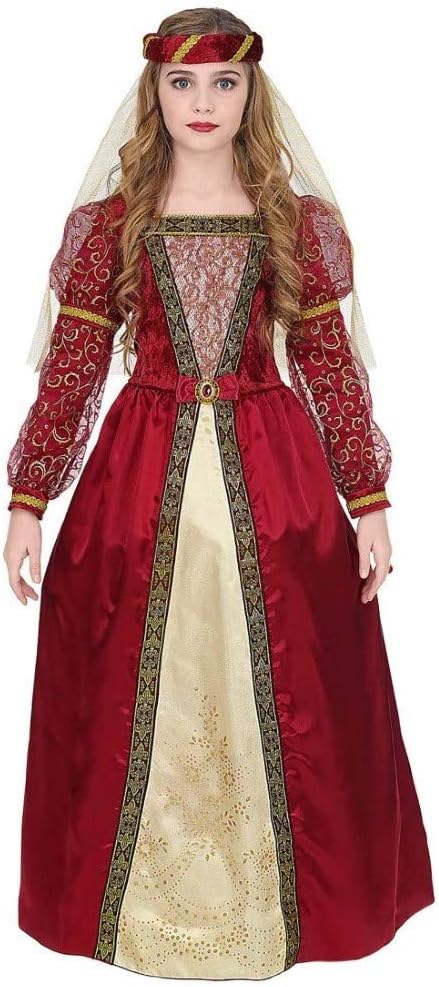 widman 中世纪公主 - 儿童化妆舞会服装 - 中号 - 140 厘米 - 8 至 10