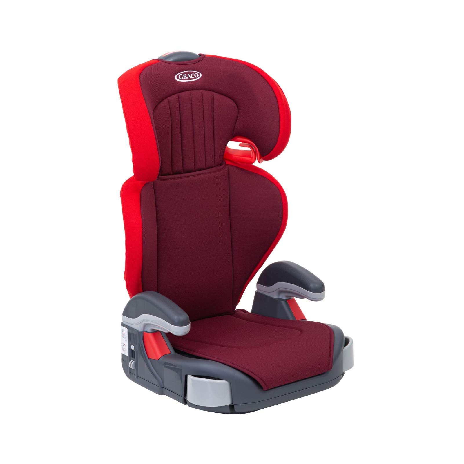 Graco Junior Maxi lightweight high backrest raised children's car seat, Group 2/3 (aged 4 to 12, 15-36 kg), chili color