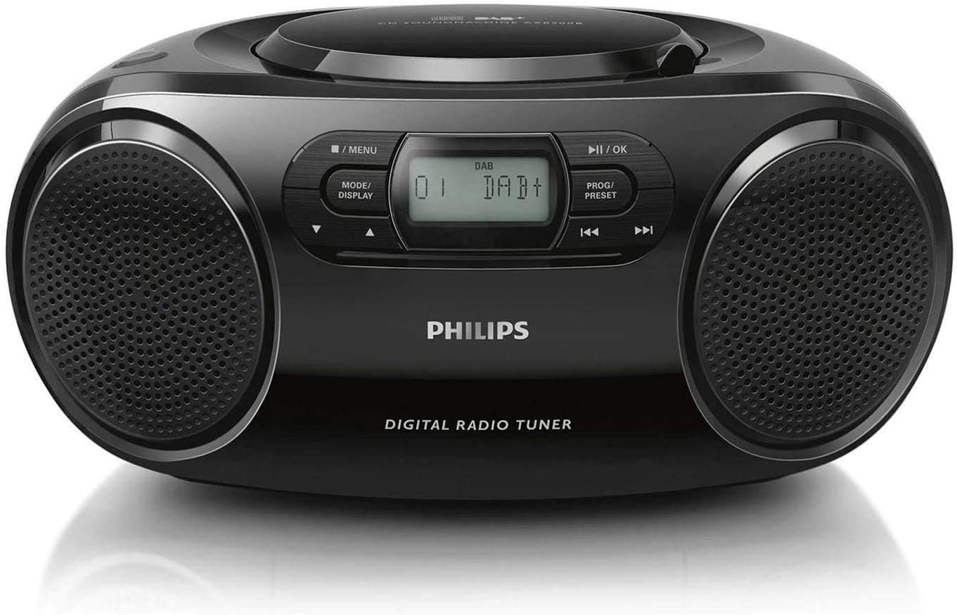 Philips 飞利浦 CD 播放器 AZB500/12 DAB + 收音机(DAB + / FM,动态低音增强,CD 播放,Shuffle ...