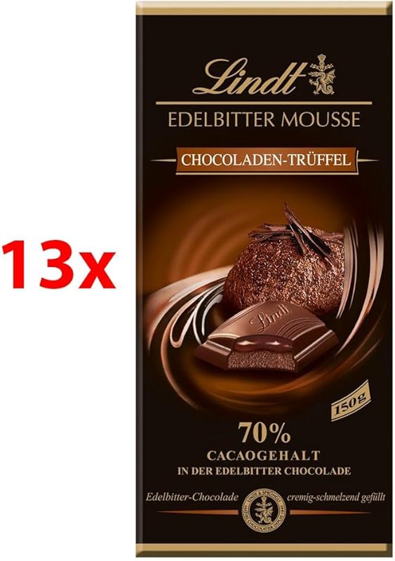Lindt 瑞士莲 慕斯松露夹心 黑巧克力 150g*13包 ¥301.62 Lindt 瑞士莲 慕斯松露夹心 黑巧克力 150g*13包 ¥301.62