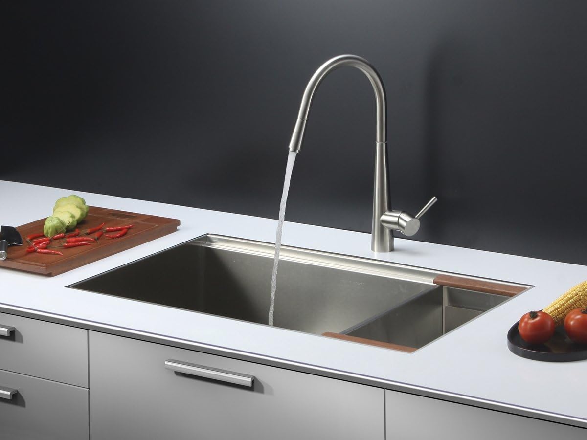 Ruvati Rvc2374 不锈钢厨房水槽不锈钢水龙头套装 Ruvati 价格报价图片 亚马逊中国