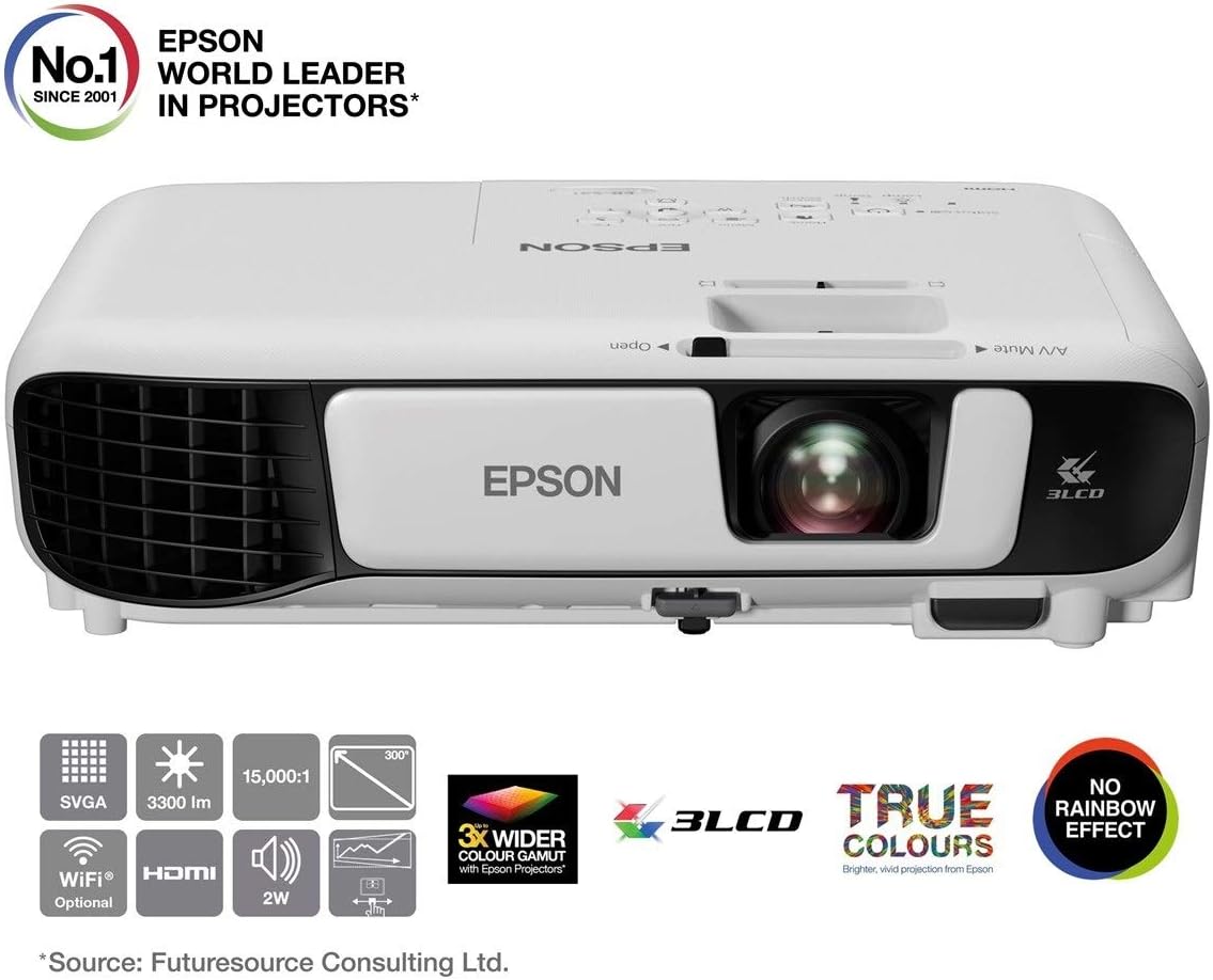 epson 爱普生 eb-s31 便携式投影仪 (3 lcd,15000:1 色差, 10,000