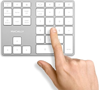 Macally Macally 无线笔记本电脑数字键盘 可充电蓝牙键盘 超薄35 键数字 键盘 用于输入数据 兼容macbook Ipad Iphone Ios 笔记本电脑 Windows Android 价格报价图片评测多少钱