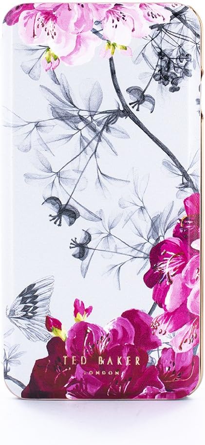 Ted Baker Aw18 时尚镜面翻盖手机壳适用于苹果iphone 8 Plus 7 Plus 专业女性 女孩保护壳 Sass 银色 亚马逊中国 手机通讯