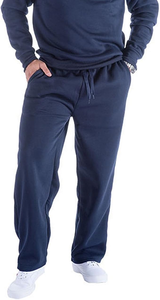 mens active athletic basic fleece sweatpants long joggers work