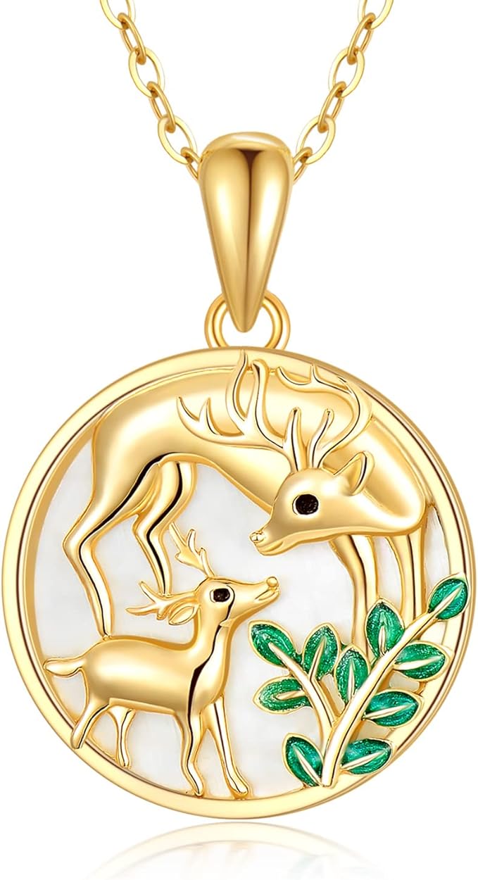 项链 母子首饰送给女士, 金属, 方晶锆石, : 亚马逊中国: 珠宝首饰