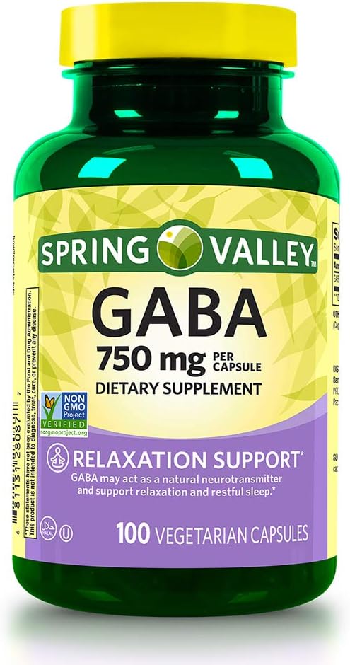 springvalleygaba750mg放松支持100粒胶囊2件装