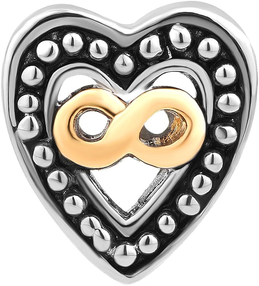 candycharms 无限爱心坠饰珠手链 : 亚马逊中国: 珠宝首饰