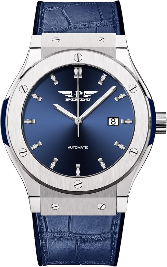 glenaw pindu 经典融合原装自动机械手表全不锈钢合成蓝宝石夜光运动