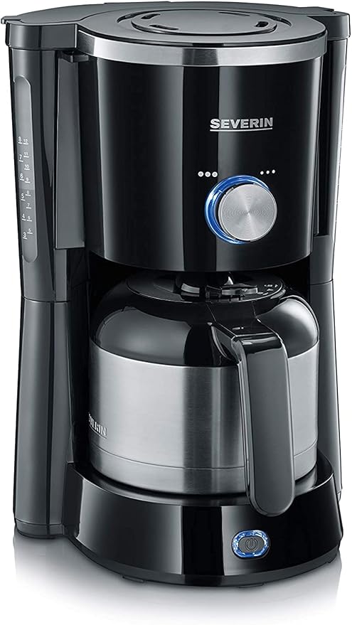 severin 咖啡机 1000 w 功率 ka 4840 拉丝不锈钢/黑色