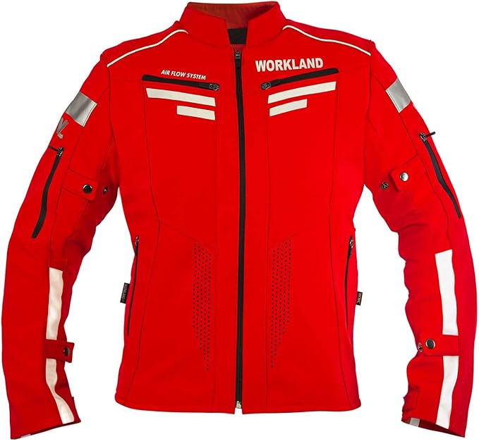 workland 摩托车夹克男士装备骑行者冒险夏季运动赛车网眼防护反光条