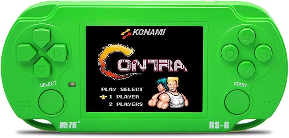 酷孩系列游戏机rs 6 掌上游戏机psp益智游戏机双人对战连接电视0款游戏充电 绿色 数码影音 亚马逊中国