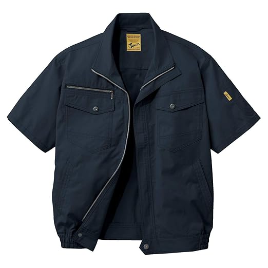 自重堂 jawin 空调服短袖夹克衫 54010 时尚黑 ll码