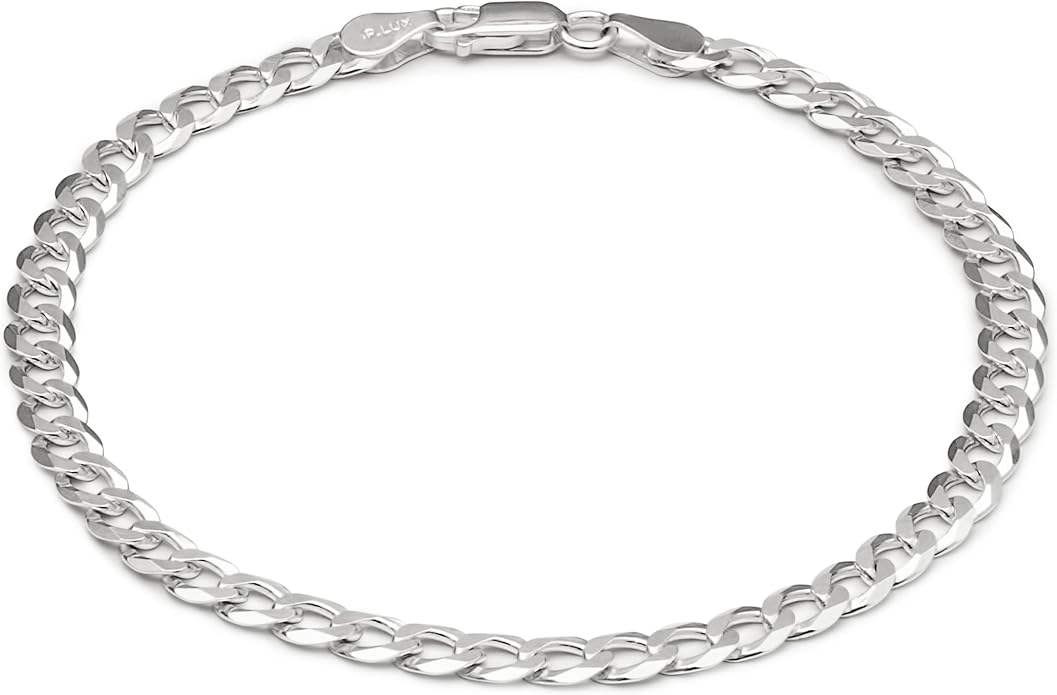 5 毫米,银色手链男女适用,意大利制造,next level 珠宝 : 亚马逊中国