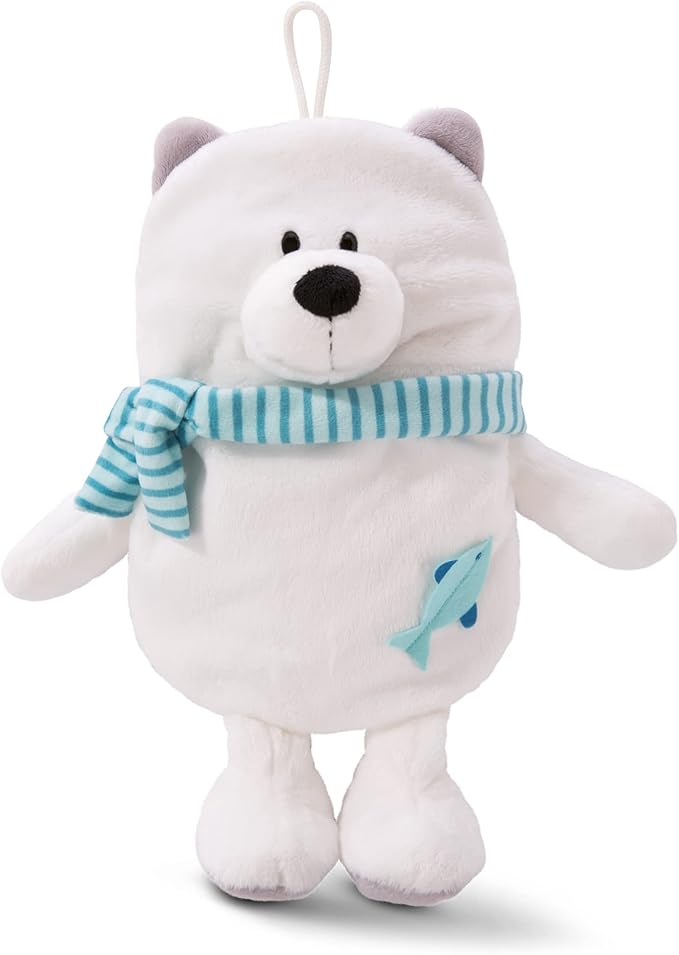 nici 礼祺 45796 毛绒玩具热水袋 北极熊 350 毫升 - 2 合 1 柔软毛绒