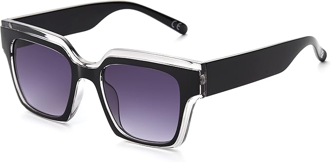 u 风格 jersey city 太阳镜方形,黑色,52mm