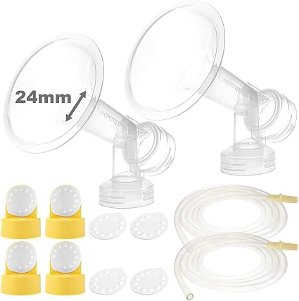 Nenesupply Nen 8664 Nenesupply 泵零件兼容medela 美德乐pump In Style 吸奶器pisa 2 中号24 毫米护甲4 个阀门8 个膜2 根管 非medela 美德乐吸奶器零件